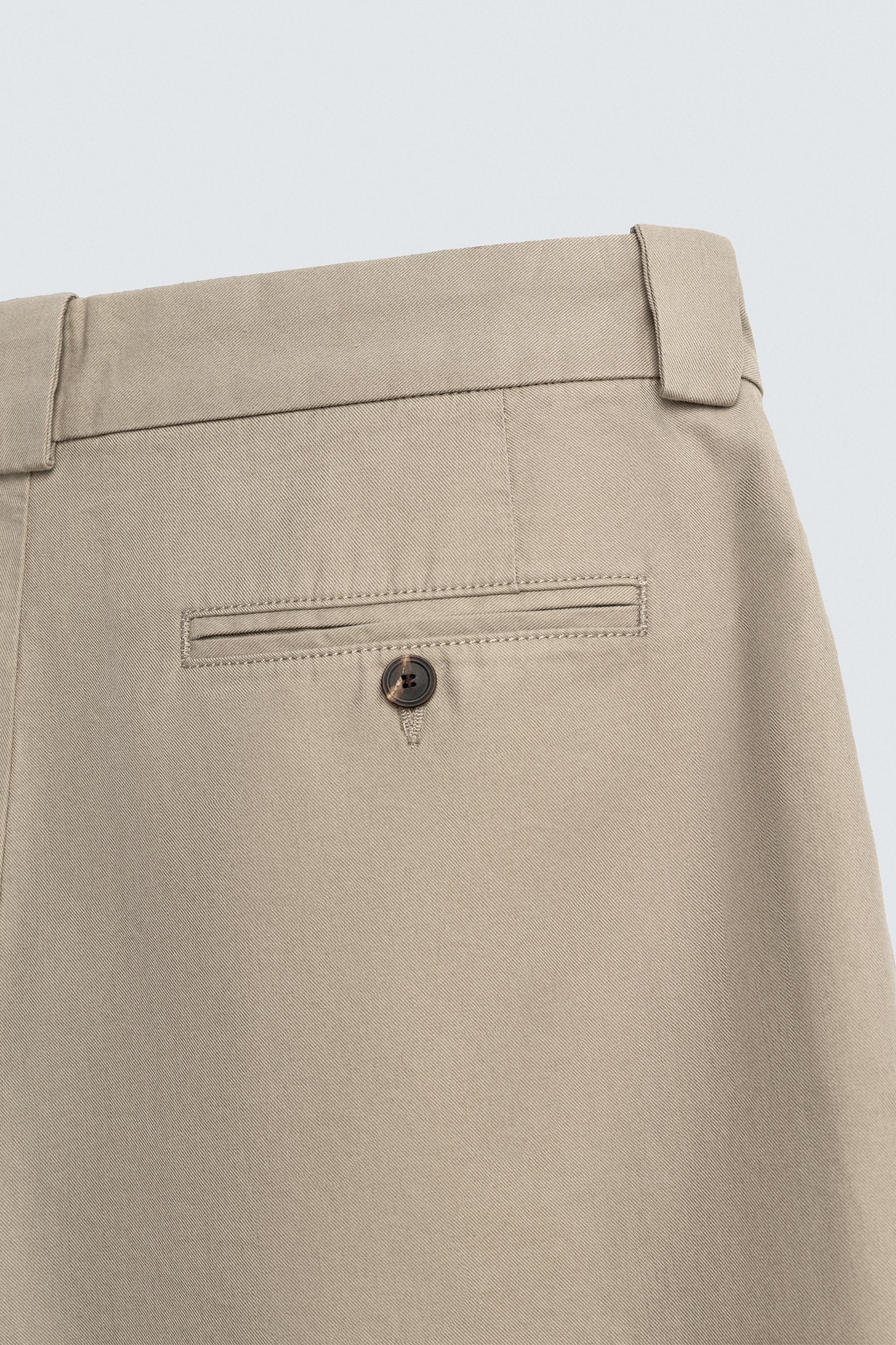 LYOCELL - COTTON PLEATED SHORTS